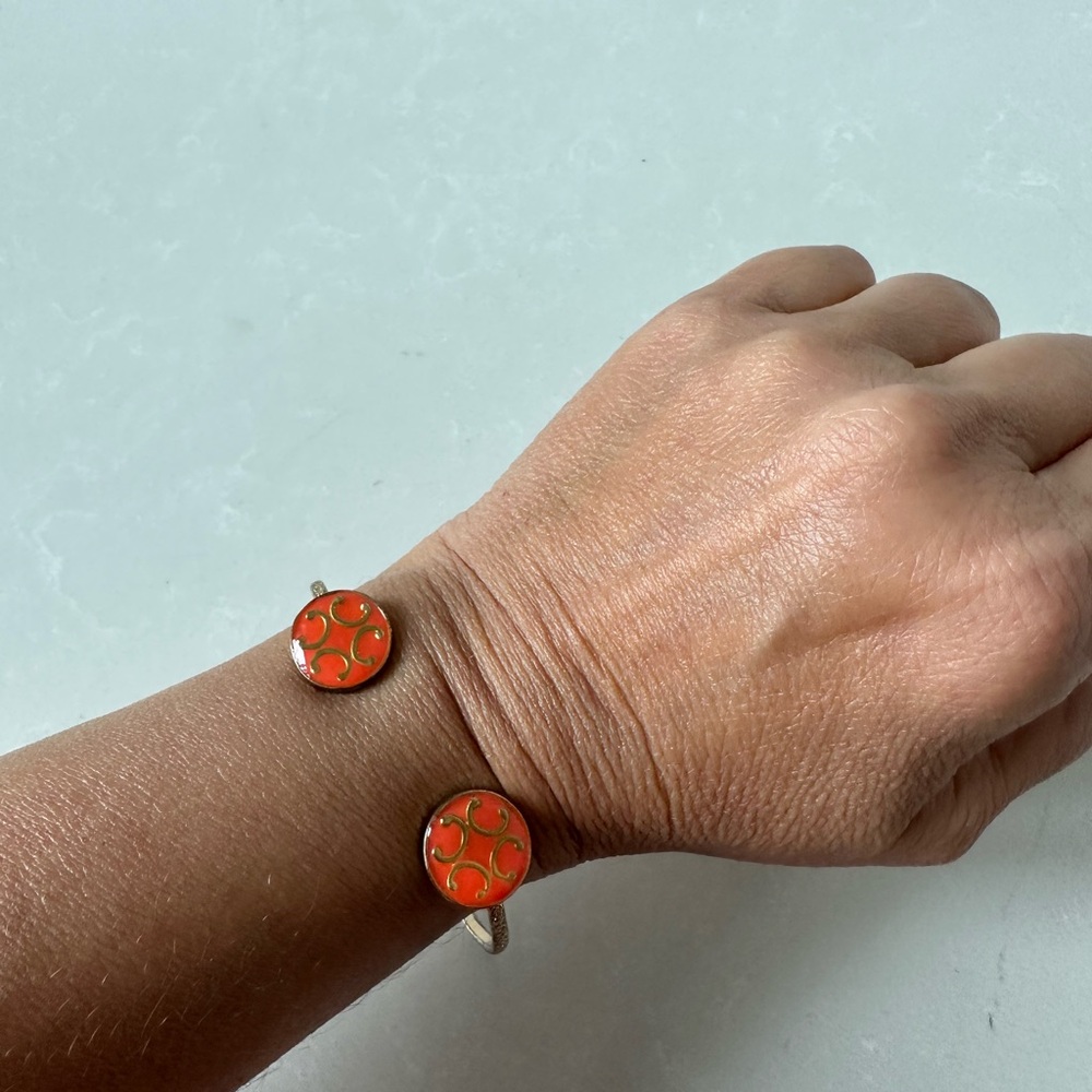 Preppy Orange/Gold Bracelet